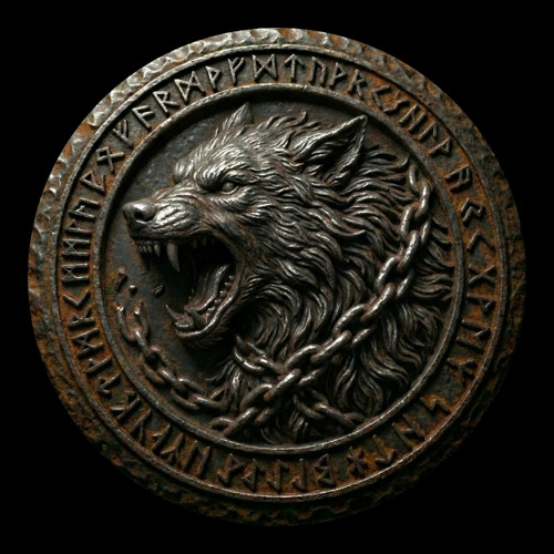 Placka "Fenrir" Spoutaný vlk (Kovaná edice)