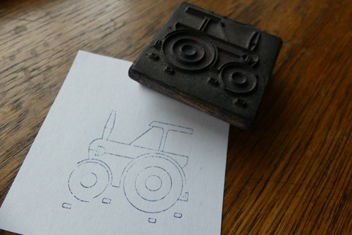 Traktor...staré tiskátko, razítko