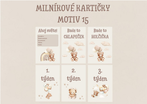 Milníkové kartičky - Motiv 15