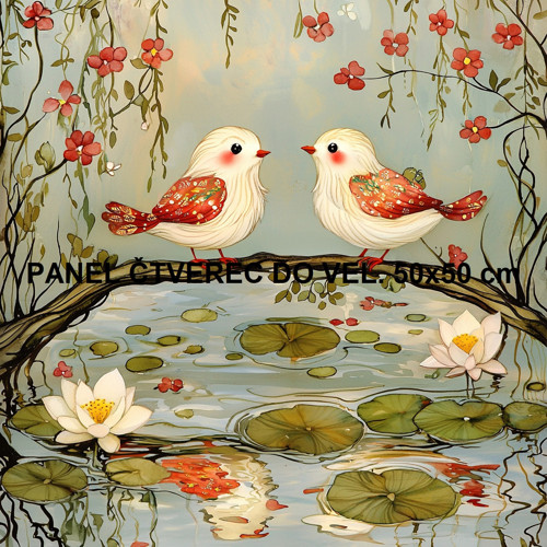 Bavlněný panel 10x10 cm — foto 1