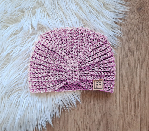 Háčkovaná čepice TURBAN