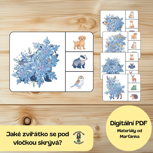 Jaké zvířátko se skrývá pod vločkou? – ZIMA