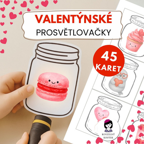 Valentýn - prosvětlovací obrázky valentýnské