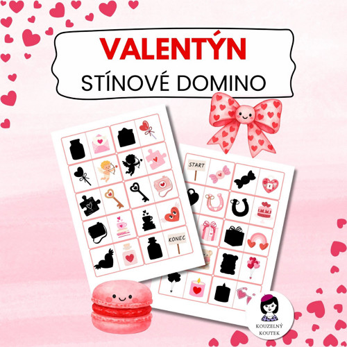 Domino - Valentýn | valentýnský | Srdce — foto 1