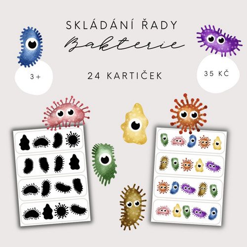 Bakterie - skládání řady (PDF - tisk)