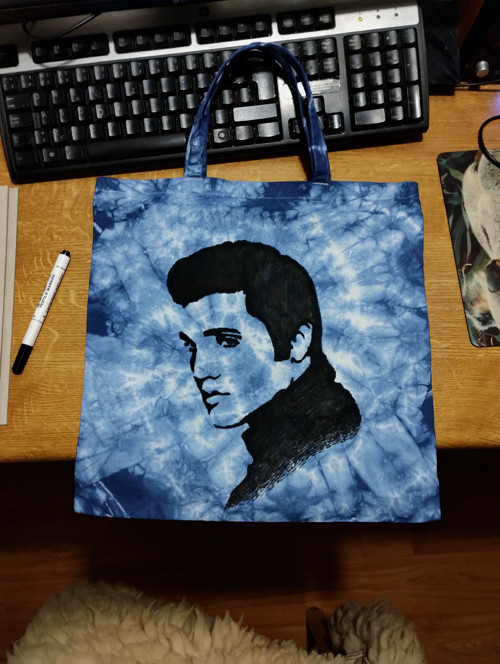 Batikovaná hudební taška - Elvis Presley
