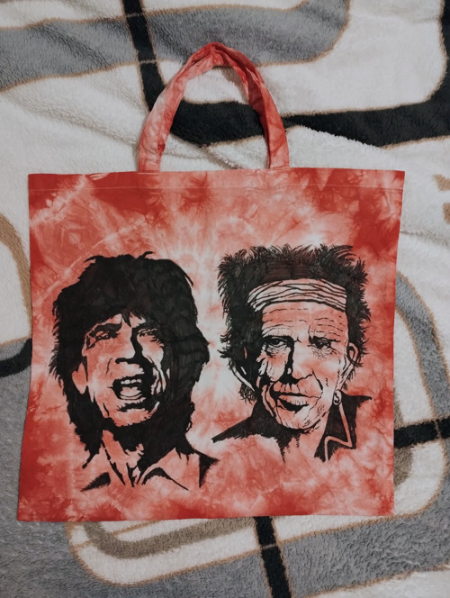 Batikovaná hudební taška - The Rolling Stones