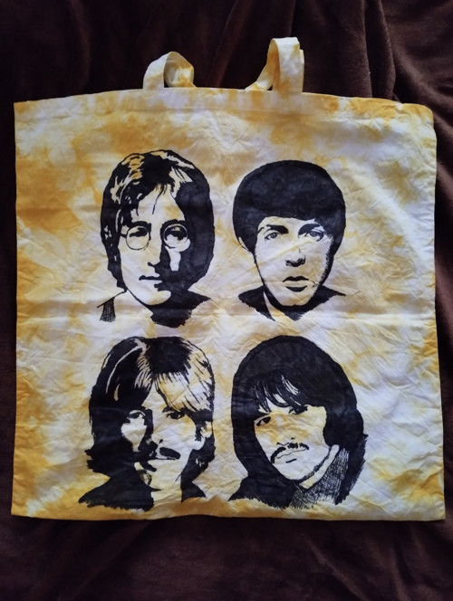 Batikovaná hudební taška - The Beatles