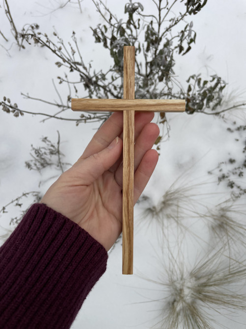 Jasanový kříž 20 cm č.151