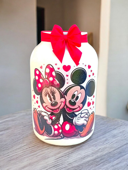 Skleněné lucerna / sklenice Mickey a Minnie