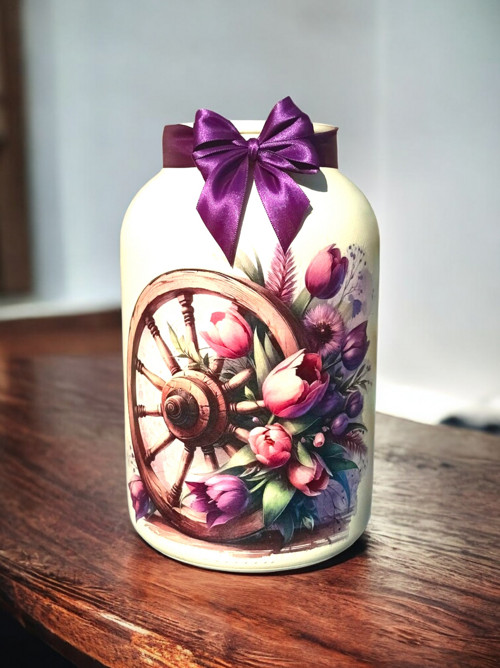 Skleněné lucerna / sklenice tulipány