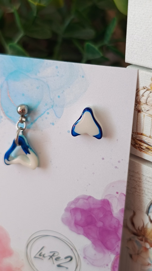 Mini náušnice - Ploutev — foto 1