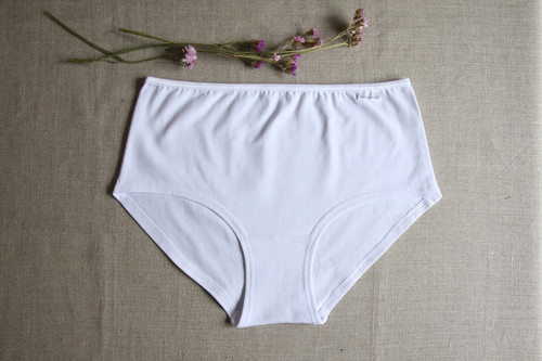 Kalhotky high_White_bio