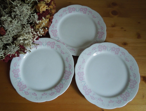 Retro mělký porcelánový talíř