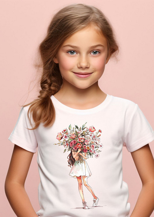 Dětské tričko "Girl with a bouquet"