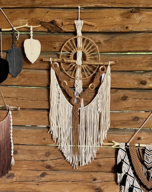 Macrame dekorace na zeď — foto 1