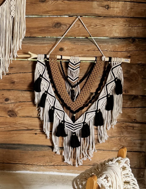 Macrame dekorace na zeď