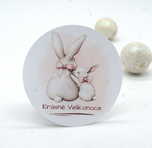 Krásné Velikonoce samolepky 12 ks velké 6 cm