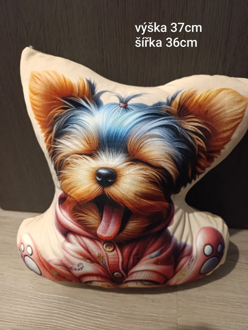 Polštářek Yorkšírský teriér 3d