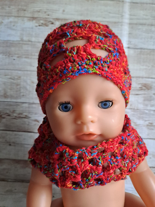 Baby Born 43 cm - čepice a nákrčník