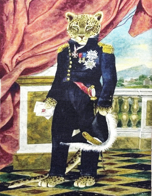 Bavlněný panel Leopard