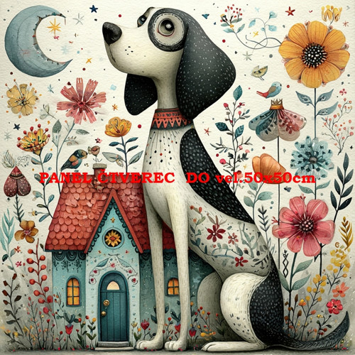 Bavlněný panel 10x10 cm