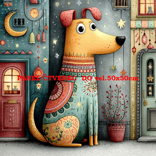 Bavlněný panel 10x10 cm