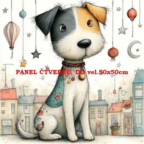 Bavlněný panel 10x10 cm