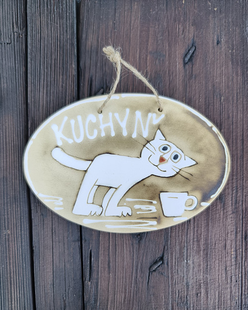 Kočičí Cedulka Na Dveře...kuchyň..