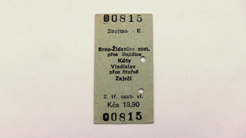 Vlaková jízdenka - Židenice