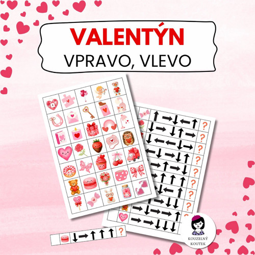 Valentýské šifrování, vpravo, vlevo, hra