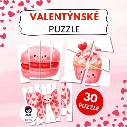 Valentýnské puzzle | skládačka | Valentýn | Únor |