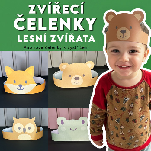 Zvířecí čelenky -Lesní zvířata