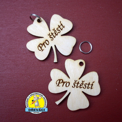 Přívěšek ČTYŘLÍSTEK pro štěstí - 4 cm
