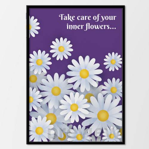 Floral Gentle grafika - margaréty