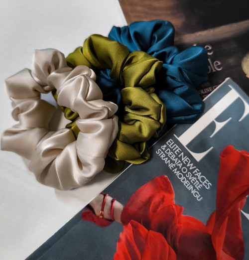 Nature collection hedvábné scrunchies gumičky