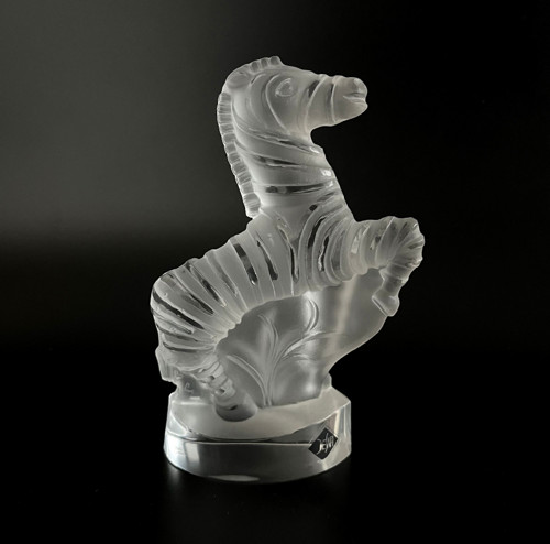 Křišťálová plastika Zebra 17 cm C. Schlevogt Desná