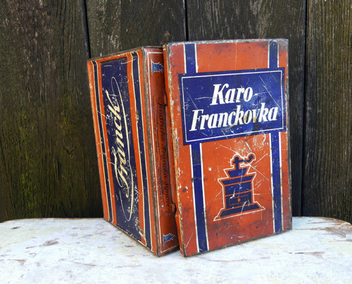 Karo Franckovka...starožitná plechová krabička