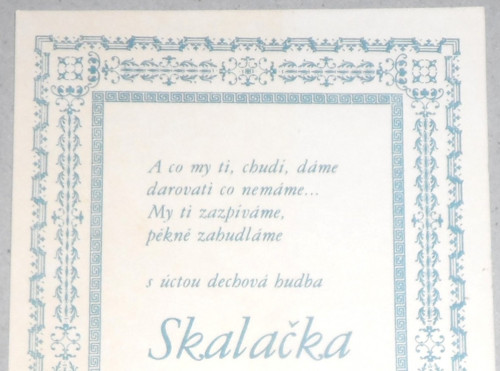 Přání PF 1986 • Dechová hudba Skalačka
