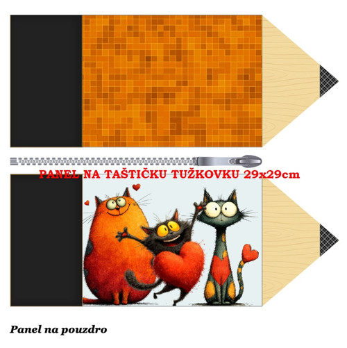 Panel na taštičku tužkovku bavlna — foto 1