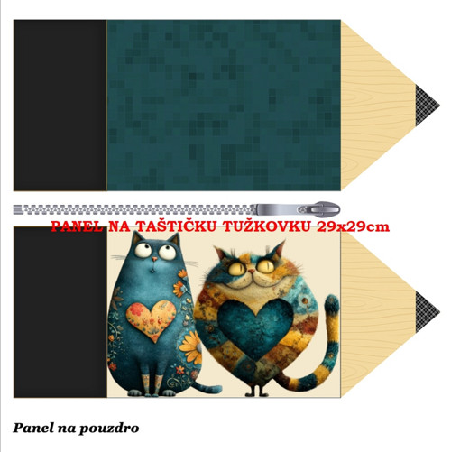 Panel na taštičku tužkovku bavlna — foto 1