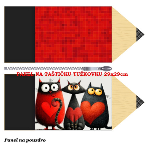 Panel na taštičku tužkovku bavlna