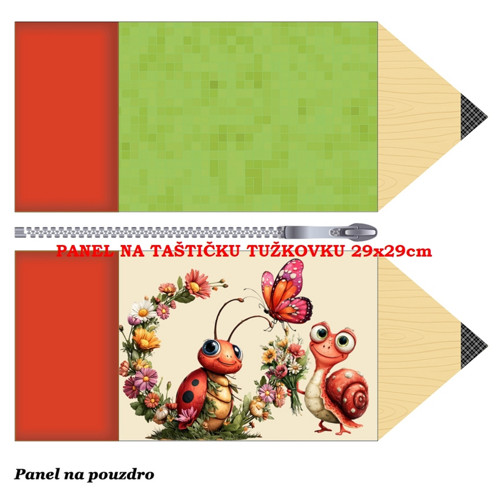 Panel na taštičku tužkovku bavlna — foto 1