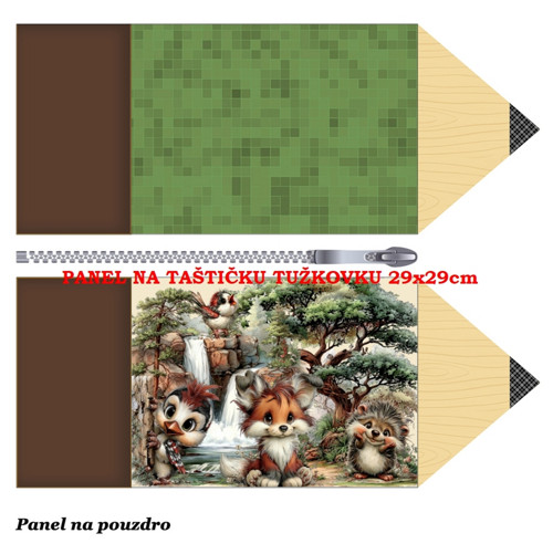 Panel na taštičku tužkovku bavlna — foto 1