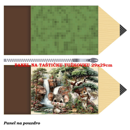 Panel na taštičku tužkovku bavlna — foto 1