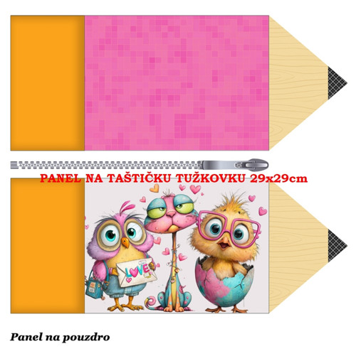 Panel na taštičku tužkovku bavlna — foto 1