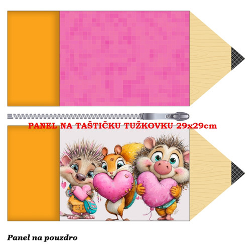 Panel na taštičku tužkovku bavlna — foto 1
