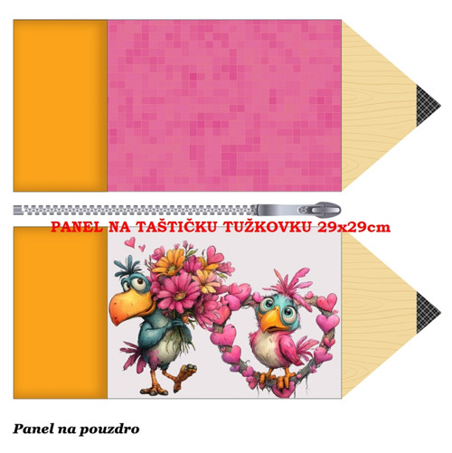 Panel na taštičku tužkovku bavlna — foto 1