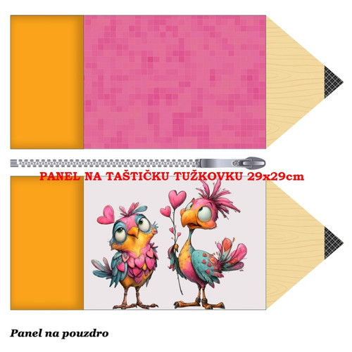 Panel na taštičku tužkovku bavlna — foto 1