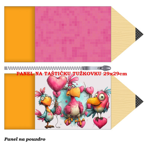 Panel na taštičku tužkovku bavlna — foto 1